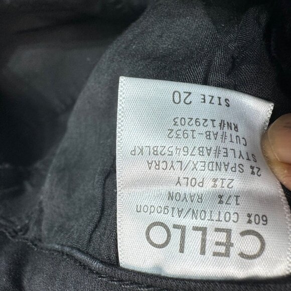 Cello womens Black Skinny Jeans With Red & White Side Stripes - Size 20 - Picture 4 of 10